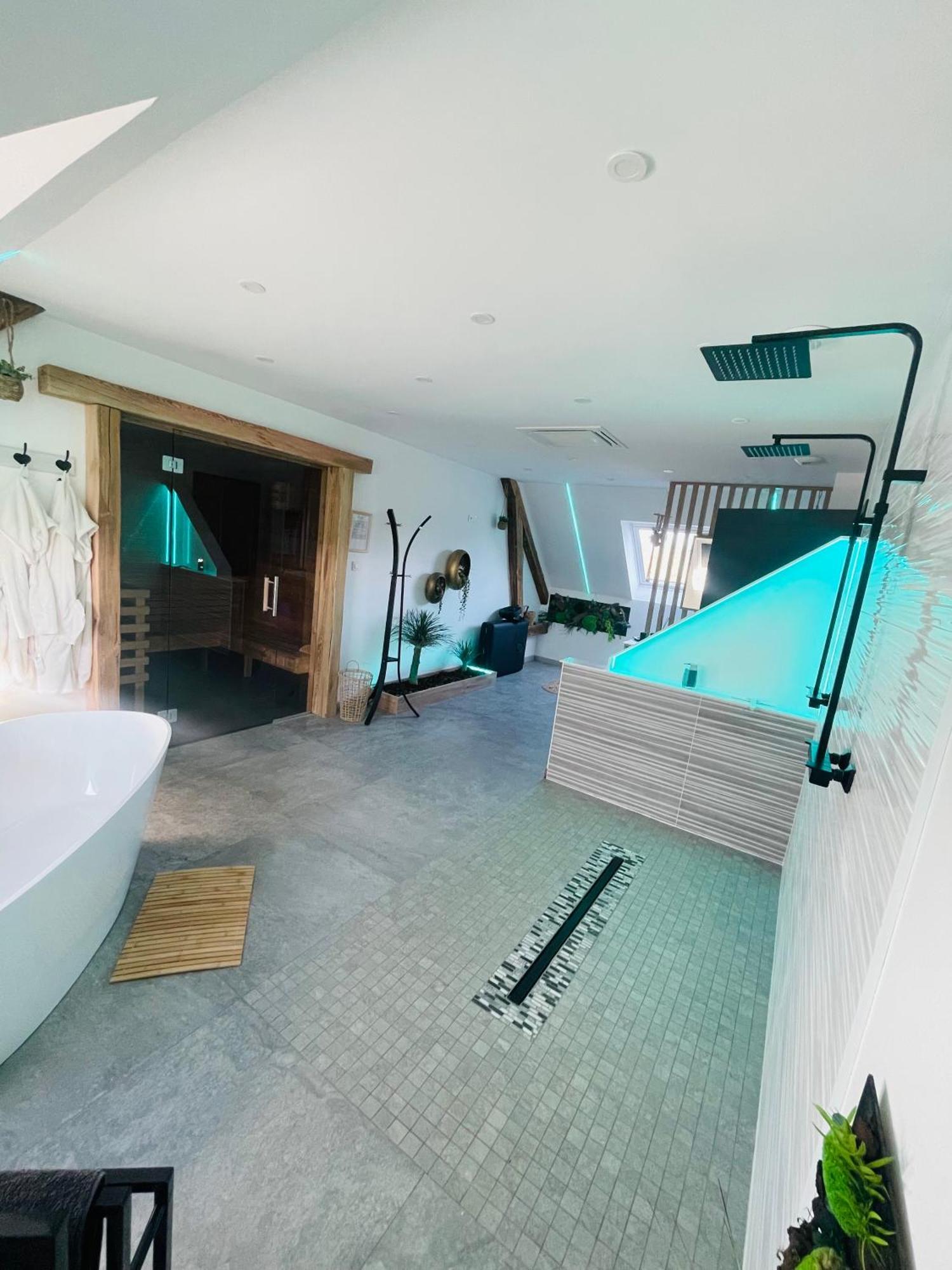 Maison Gite Chez Nounou Sauna Jacuzzi Jardin Arbore Etting Exterior photo